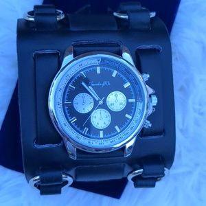 Genuine Leather watch band w Watch